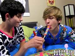 Lollipop sucking leads Coby Klein and Jacob Grant to hot sex